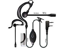 [SC-HY-E101] Ear hook shape with PTT two way radio earphone